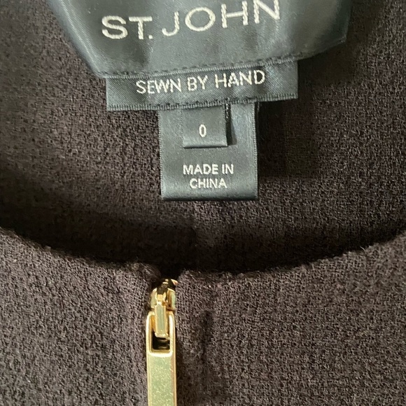 St John Jacket size 0 Sewn by hand, zipper, pockets, brown/black, small shou… - Picture 5 of 9